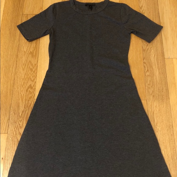 J. Crew Dresses & Skirts - 💥J.CREW SHORT SLEEVE KNIT DRESS IN CHARCOAL GRAY